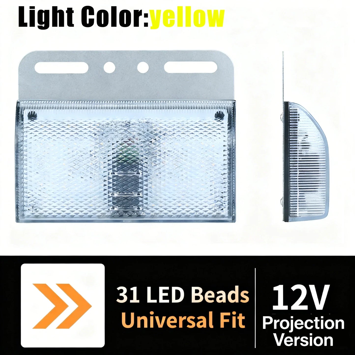 12V-24V 31-LED Side Marker Light | Truck Trailer Turn Signal