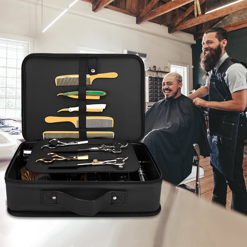 Barbershop Portable Hairstylist Tool Carry Case, Multi-Pocket Large Capacity Hairdressing Tools Storage Bag For Travel & Salon Peaceful Pleasures Health and Wellness
