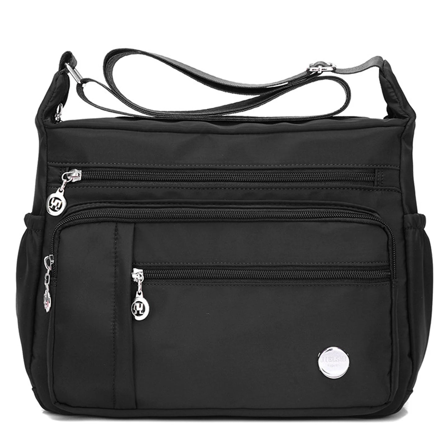 Women's Classic Crossbody bag with Smooth Zipper Bag for Going Out Shopping Peaceful Pleasures Health and Wellness black L