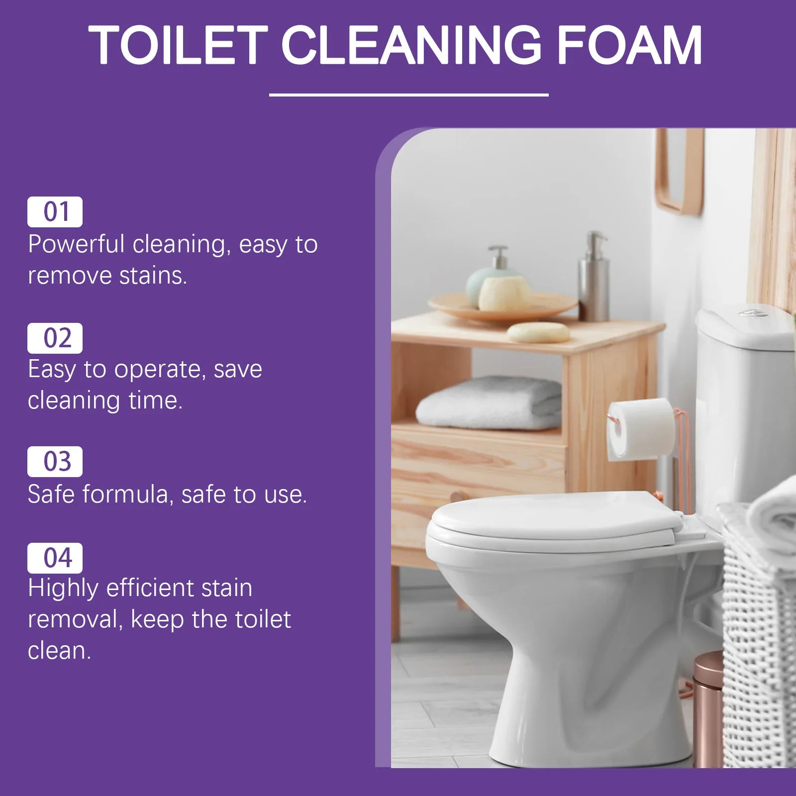 Refresh Bowl Powder Foaming Cleaner Deodorizing Urine Yellow Dirt Cleaner for Toilet Cleaning Supplies Peaceful Pleasures Health and Wellness
