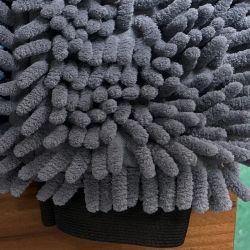 Car Washing Double-sided Gloves Car Cleaning Gloves Stair Railings Car Washing Cleaning and Maintenance Cloths Peaceful Pleasures Health and Wellness gray