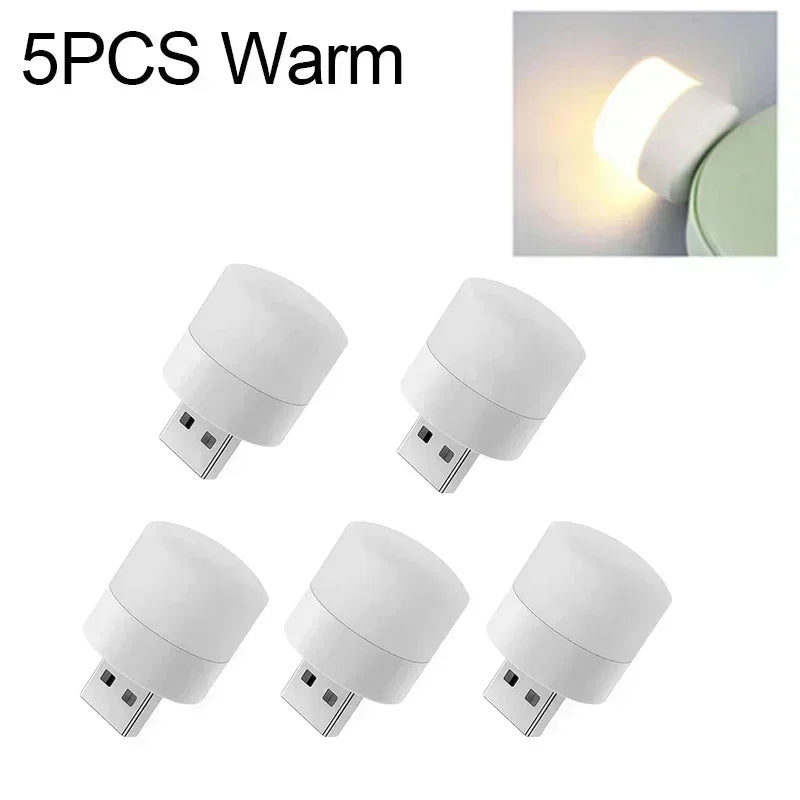 Mini USB LED Night Light – Plug-In Portable Lamp for Reading