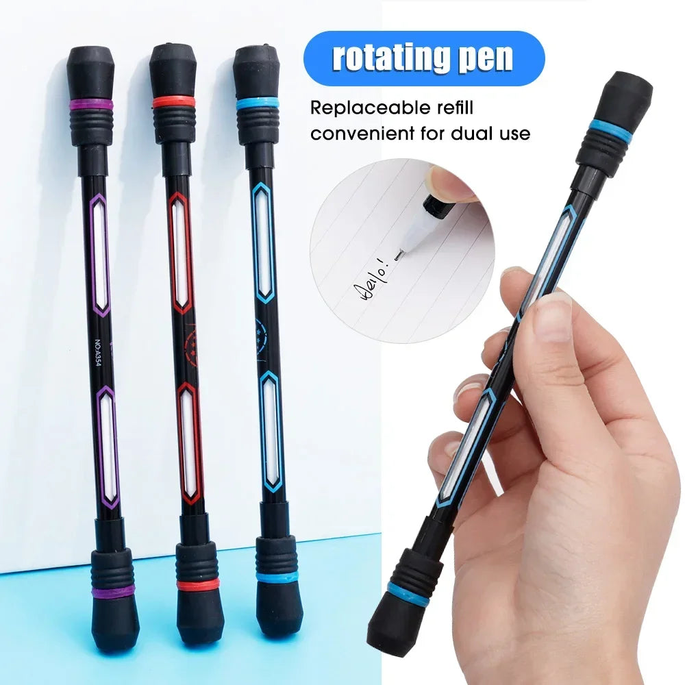 Adult Kids Spiner Pen Spinner Toy Antistress Spinning Pen Stress Reliever Anti-slip Ballpoint Pens Hand Spinner Stress Toy Peaceful Pleasures Health and Wellness