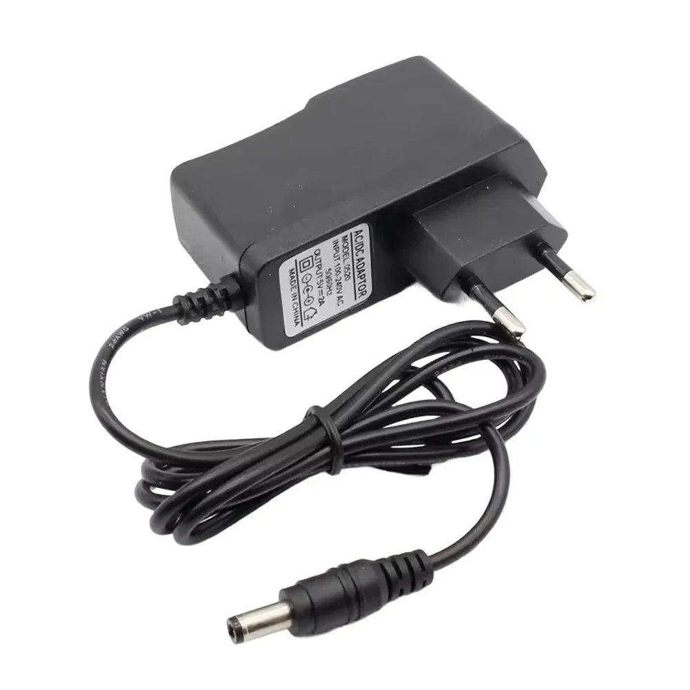 DC 5V 2A EU Power Supply Adapter | 100-240V, 5.5x2.1mm