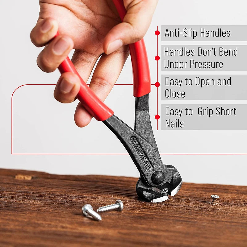 Nail Puller Cutting Pliers Carpenter Pincers Staple Puller End Cutter Wire Steel Fixers Cable Cutting Walnut Pliers Hand Tools Peaceful Pleasures Health and Wellness 2pcs