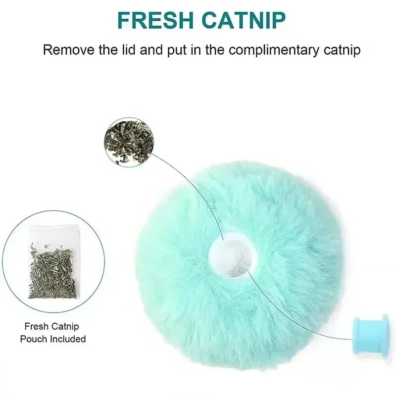 Interactive Plush Catnip Sound Ball Toy for Cats & Kittens