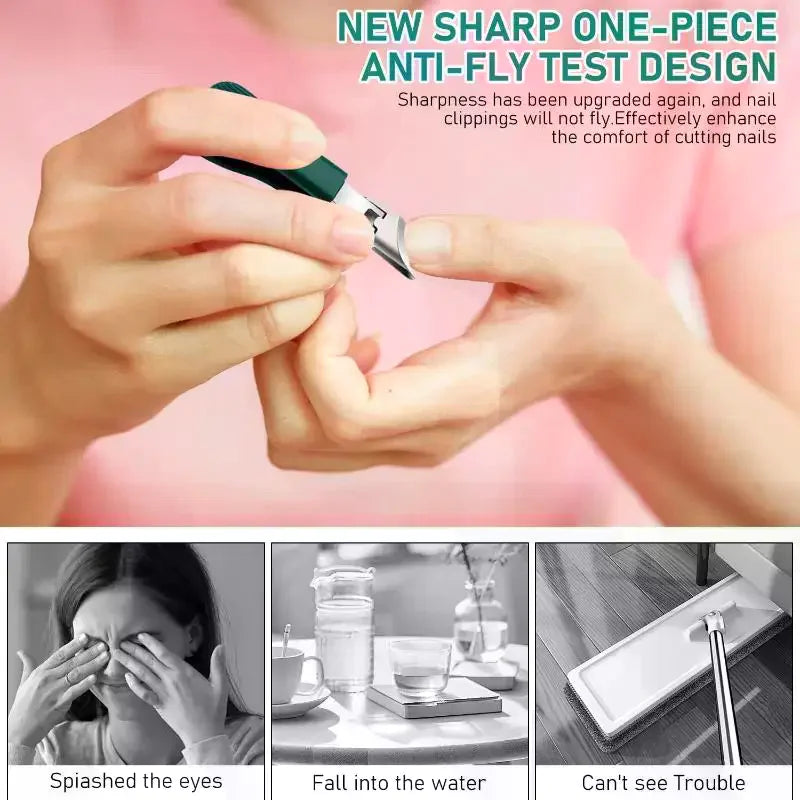 1/3 Pcs Large Opening Nail Clipper With Slanted Tip High-end Anti Splash Single Armor Groove Nail Clipper Thick Toenail Pliers Peaceful Pleasures Health and Wellness