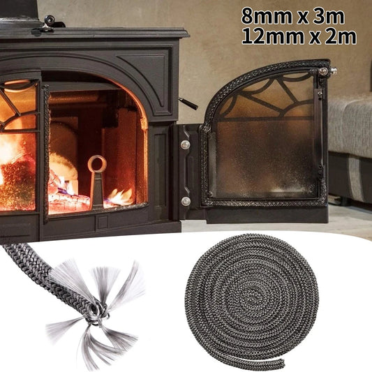 Black Gasket Cord X 2m Chimneys&fireplaces Sealed Soft Wood Peaceful Pleasures Health and Wellness