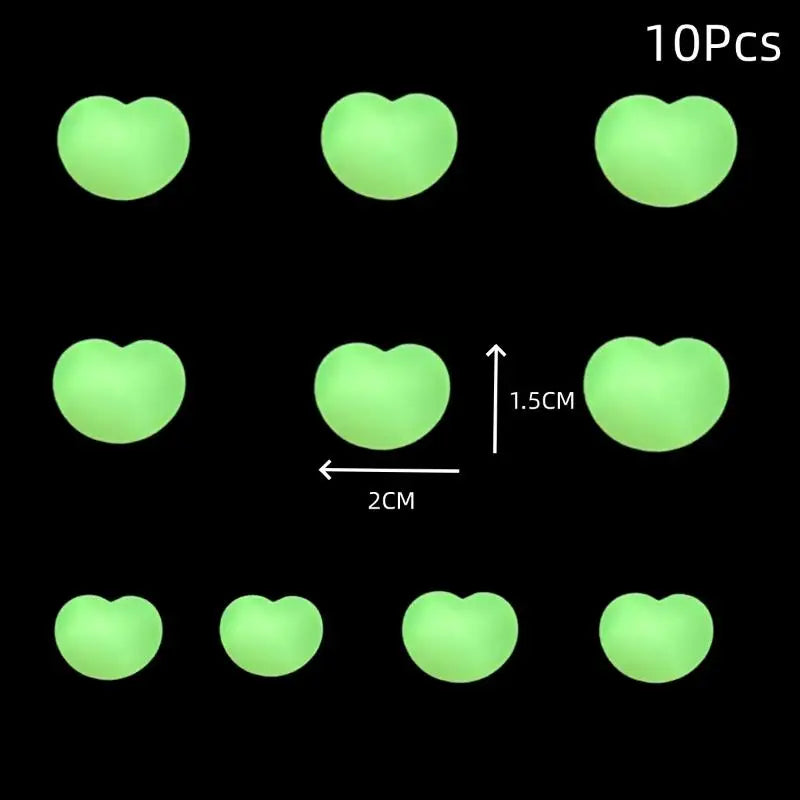 Glow-in-the-Dark Squishy Peach Bum Stickers 10pc Fidget Toy