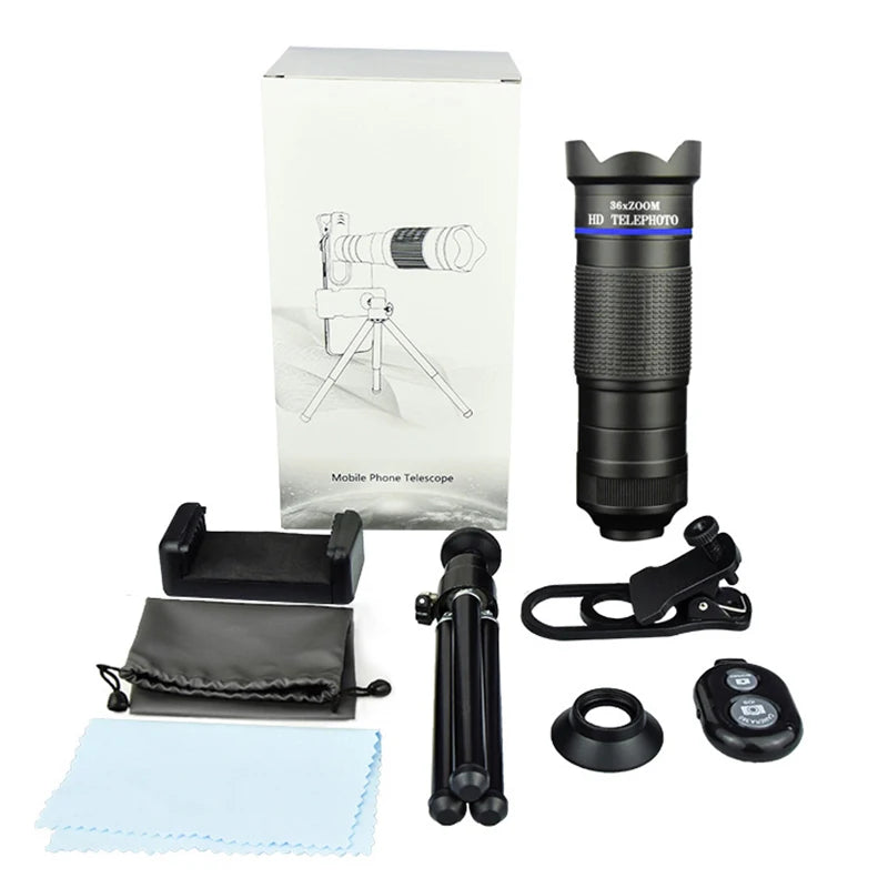 36X Telescope For Mobile Phone Lens For Photography Lens For Cell Phone Camera Zoom Lens For Mobile Microscope For Phone Lenses Peaceful Pleasures Health and Wellness Blue1