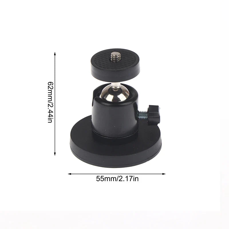 Magnetic Camera Mount Bracket 1/4" Ballhead for GoPro & Tripod