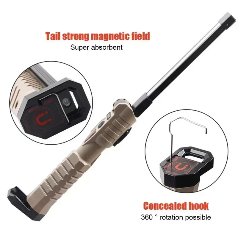 Folding COB XPE LED Work Light – Rechargeable Torch & Inspection Lamp