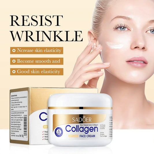 SADOER Collagen Skin Care Moisturizing Face Cream Hyaluronic Facial Serum Firming Lifting Anti-Aging Facial Skin Care Serum Peaceful Pleasures Health and Wellness