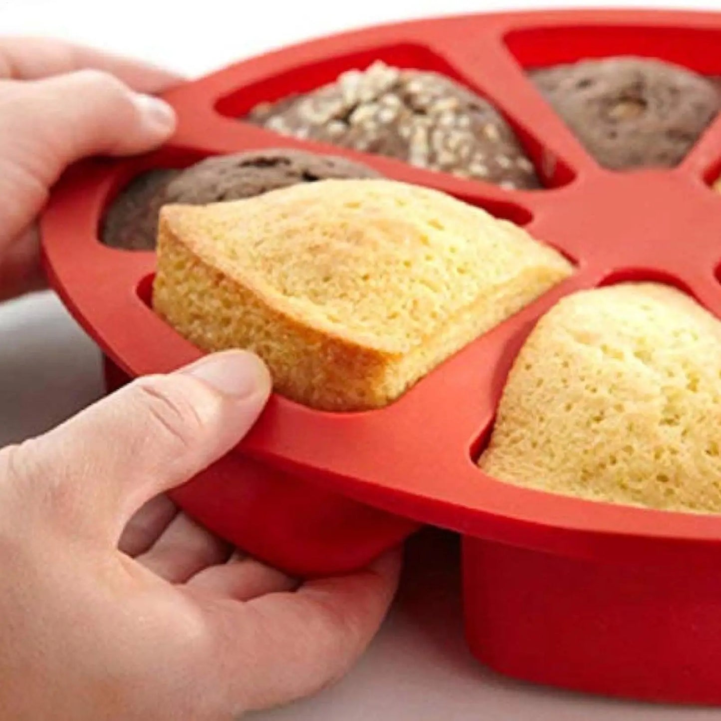 Silicone Brownie & Cake Baking Mold – Non-Stick 6-Cavity Pan