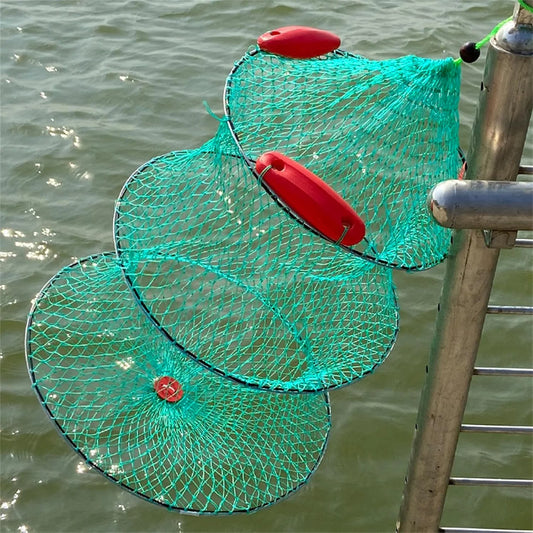 Collapsible Floating Fish Basket Multi Floating Ball Fishing Net Bag for Live Caught Fish Peaceful Pleasures Health and Wellness