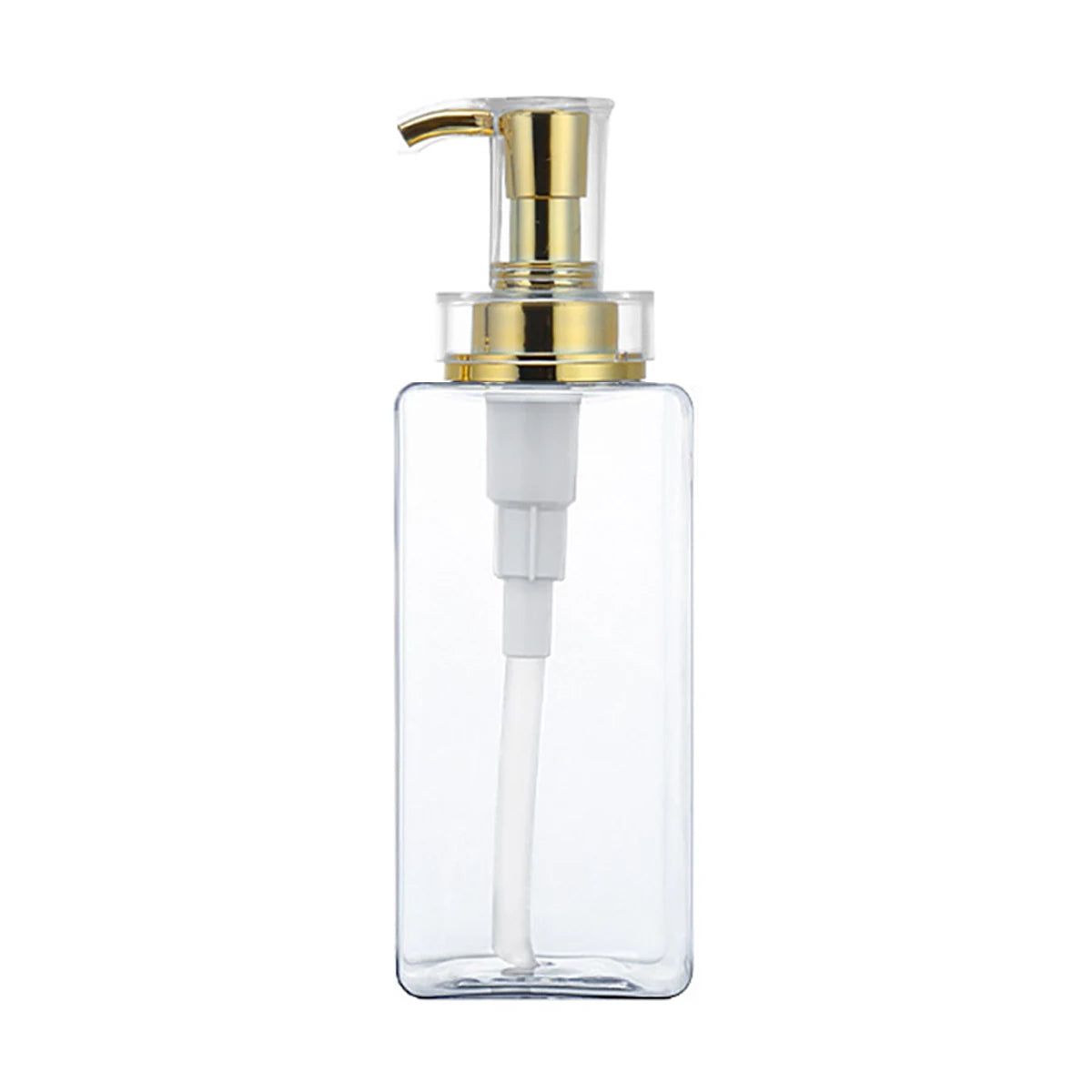 Bathroom Shower Dispenser Shampoo and Conditioner Dispenser with Gold Pump16.9oz Empty Shower Bottles for Bathroom Peaceful Pleasures Health and Wellness clear