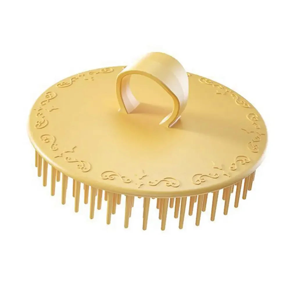 Hair Scalp Exfoliator Brush Dandruff Cleaning Brush Flexible Scalp Massager, Shower Shampoo Brush For Home Office, Travel & Pets Peaceful Pleasures Health and Wellness yellow