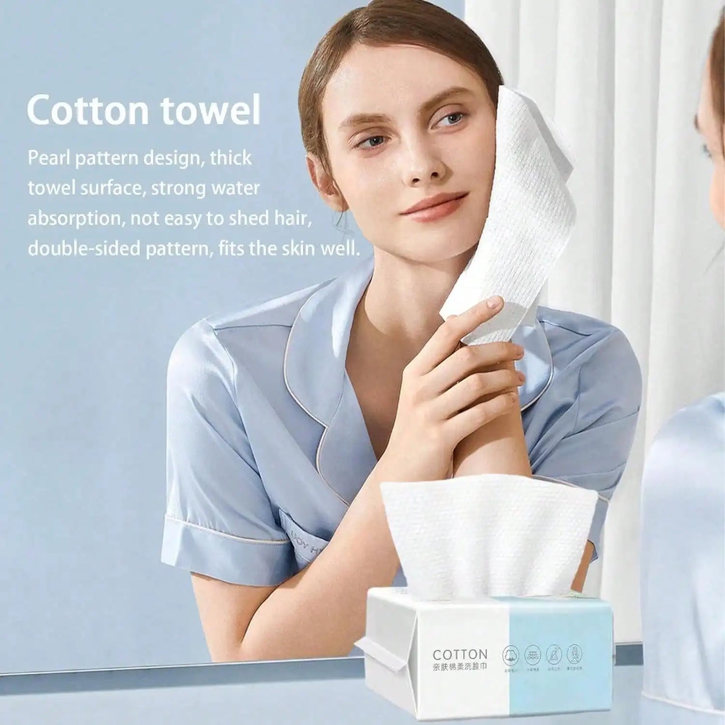 Disposable Face Towels – Wet & Dry Use for Sensitive Skin