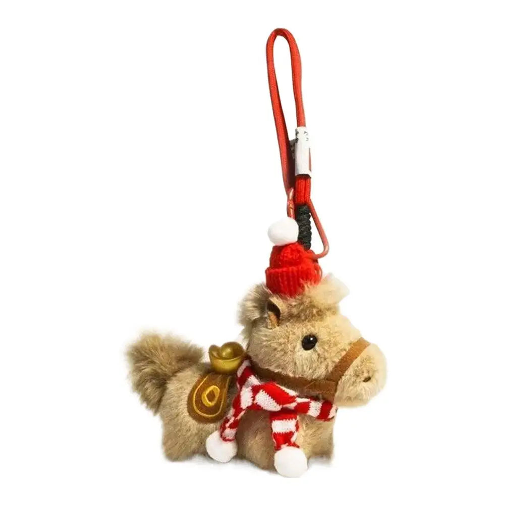 Plush Pony Keychain | Lucky Horse Charm Bag & Car Accessory