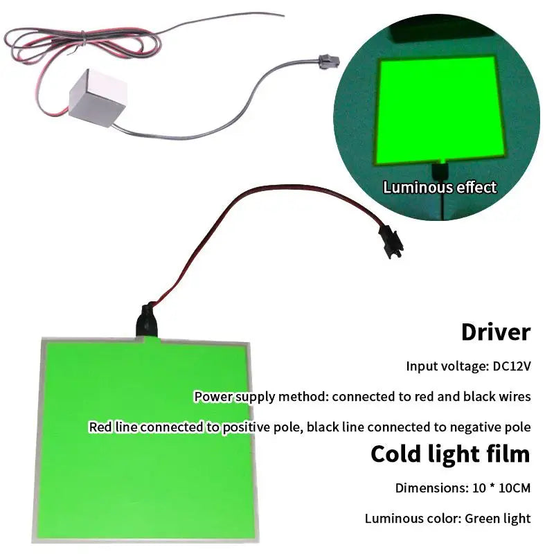 1 Piece 12V EL Flexible Electroluminescent Cold Light Source Cuttable DIY Luminous Frame Backlight Model Environmental Source Peaceful Pleasures Health and Wellness Green