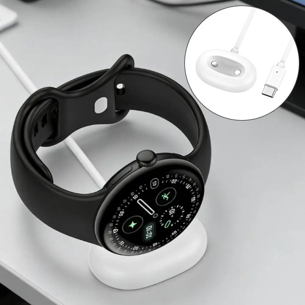 5.8W Fast Charger for Google Pixel Watch 4 41mm 45mm Magnetic USB C Charging Cable with Overload Short Circuit Protection Smart Peaceful Pleasures Health and Wellness