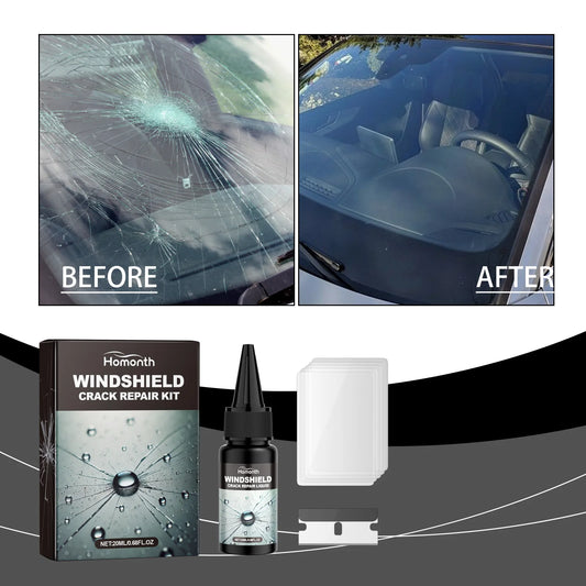 Windshield Repair Kit 20ml UV Resin Glass Crack Fix Tool Set Windshield Repair Kit Peaceful Pleasures Health and Wellness Default Title