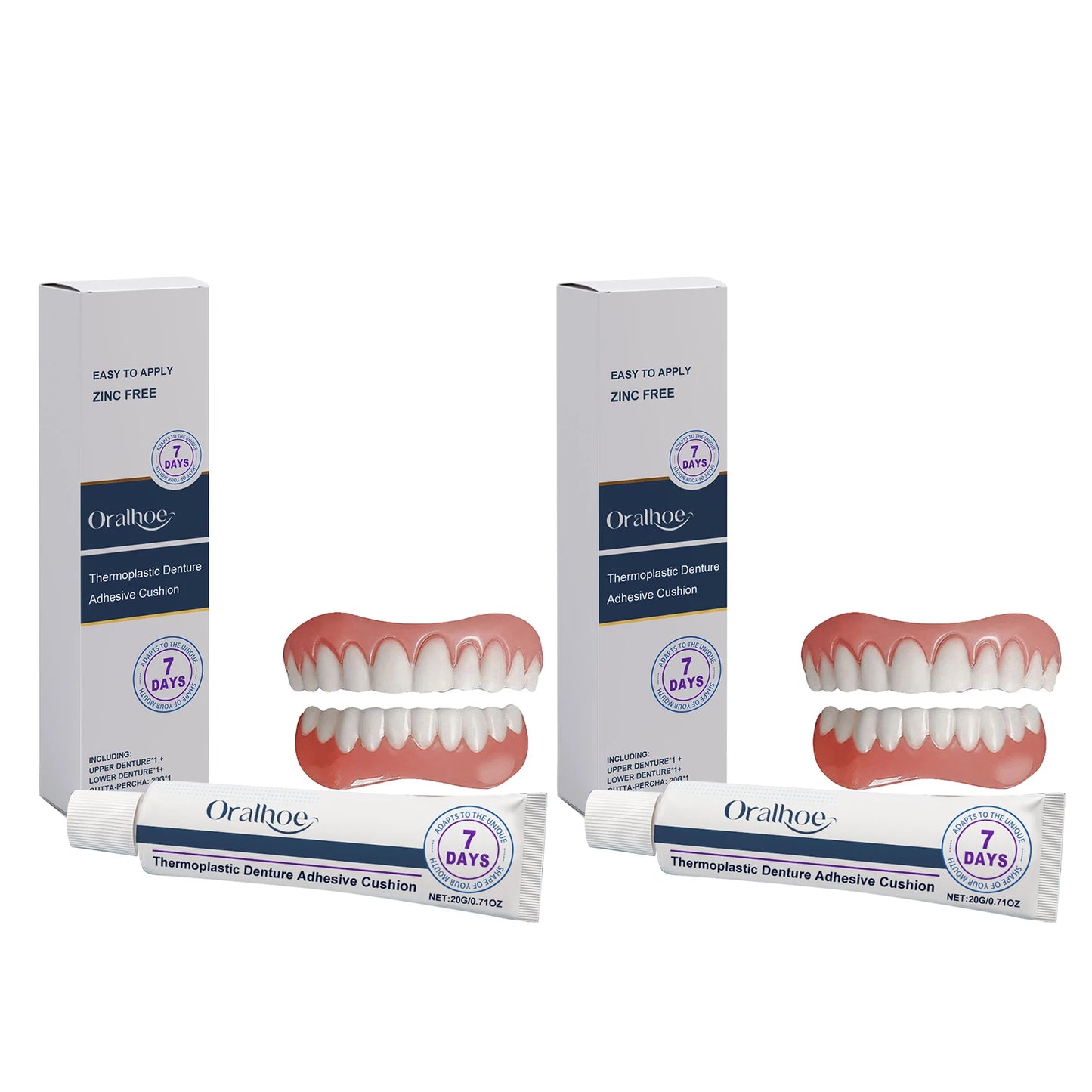 Soft Silicone Denture Kit – False Teeth & Dental Veneer Set