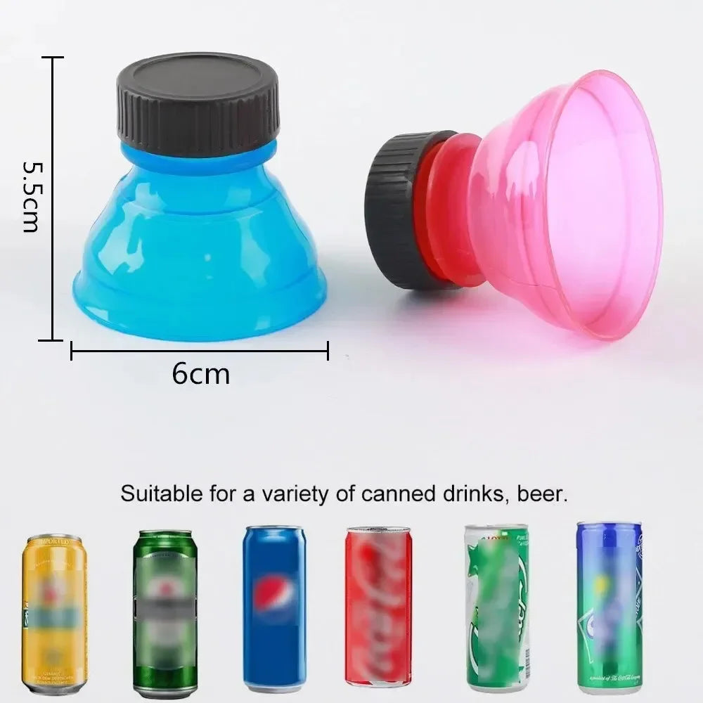 6pcs/set Plastic Reusable Beer Water Dispenser Lid Protector Caps Cover Bottle Top Soda Saver Can Cap Water Bottle Accessories Peaceful Pleasures Health and Wellness