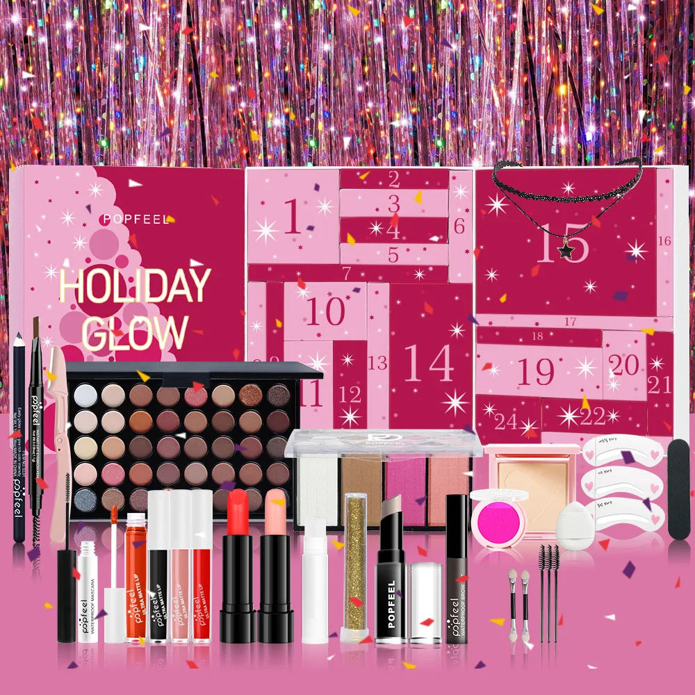 24-Piece Holiday Beauty Advent Calendar Makeup Gift Set