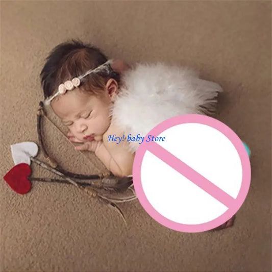 Baby Angel Cupid Costume Set | Wings Bow & Arrow Photo Props Baby Costume Props Peaceful Pleasures Health and Wellness CN