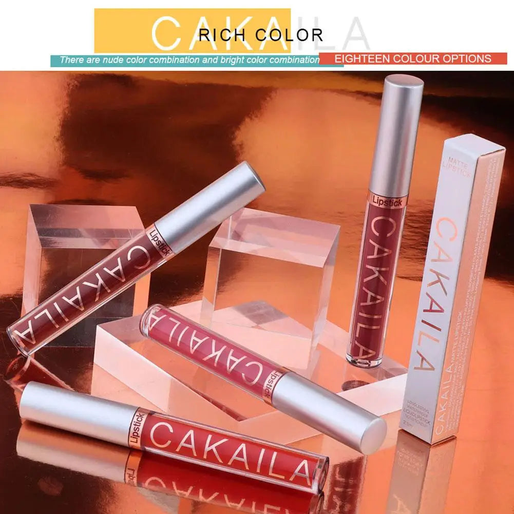 Velvet Matte Liquid Lipstick – 18 Shades, Waterproof & Long-Lasting