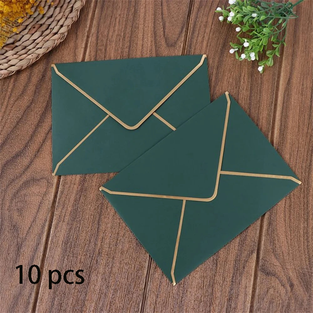 Bview Art Gold Foil Geometric Envelopes-holographic Pearlescent Paper