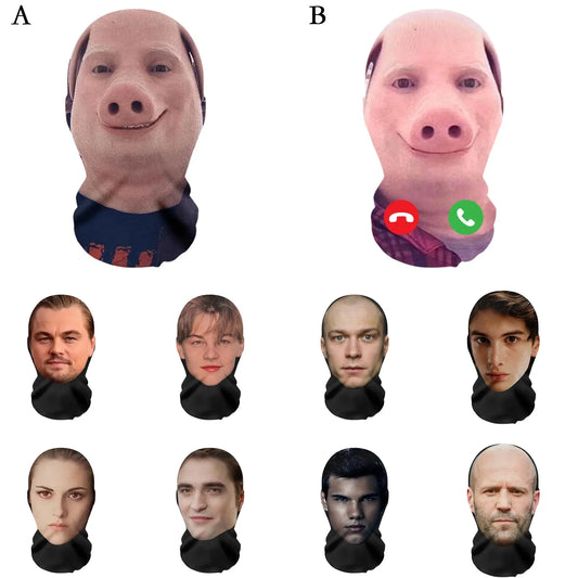 John Pork 3D Print Seamless Head Mask – Cosplay & Party Prop Novelty Costume Mask Oasis Select