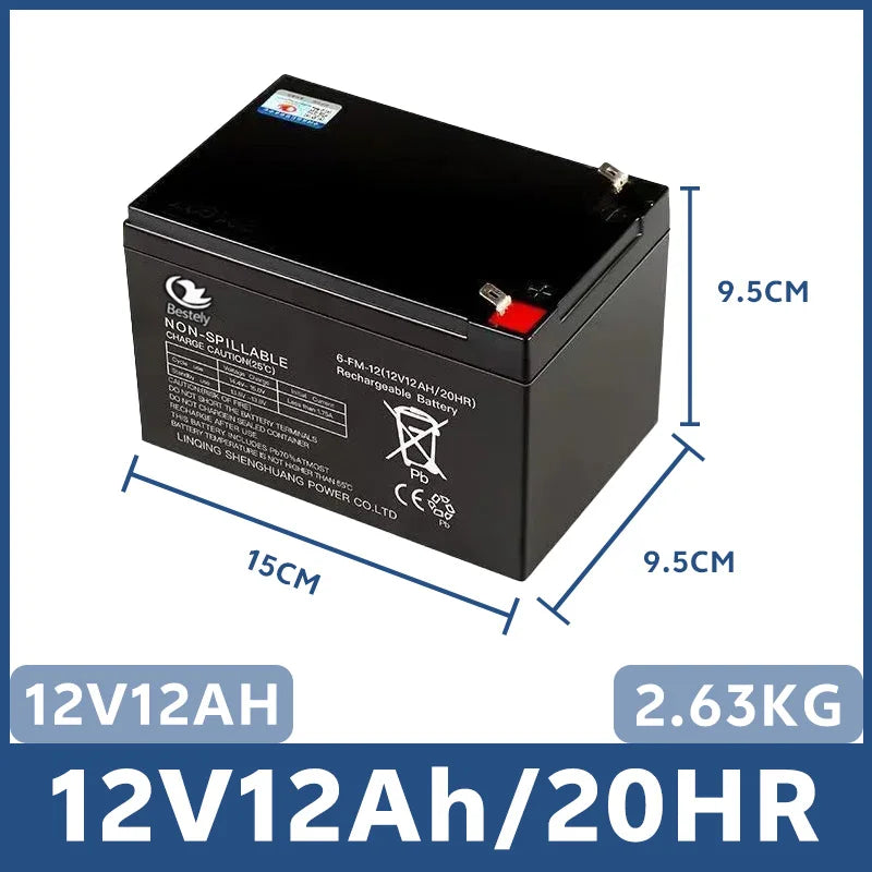 6V/12V Fit Toy Cars Rechargeable Battery for Kids' Electric Toys 5Ah/7Ah/8Ah/12Ah High Capacity, Motorcycles & Baby Strollers Peaceful Pleasures Health and Wellness 12V 12Ah Battery