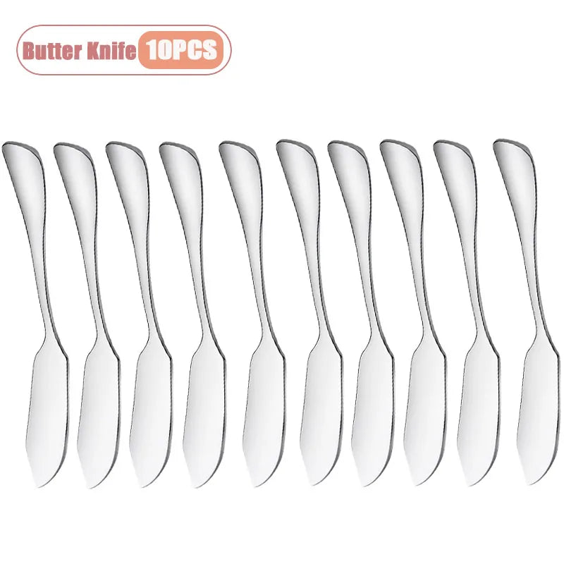 Stainless Steel Butter & Cheese Spreader Knife Set (1–10 Pcs)