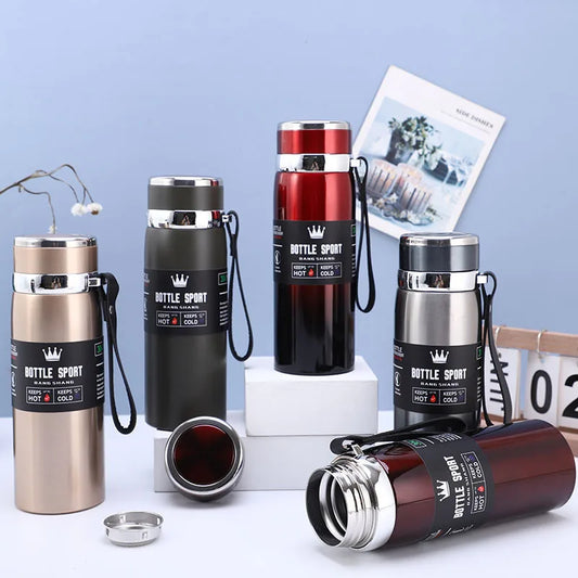 1L capacity, Space-Inspired Exercise Bottle, Double-Layer Stainless Steel Vacuum Insulated Beverage Cup, essential for large-cap Peaceful Pleasures Health and Wellness
