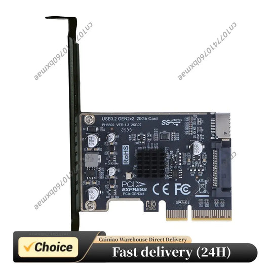 USB 3.2 GEN2 20Gb Riser Board PCI Express X4 To Type E Expansion Card Riser Converter for Desktop PC Front Panel TYPE C Peaceful Pleasures Health and Wellness