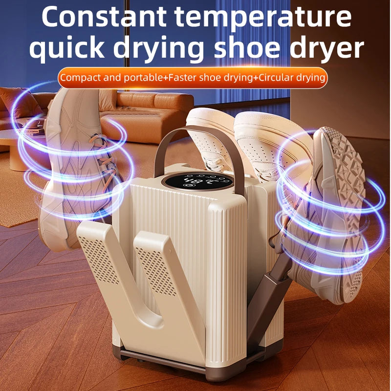 HOMEFISH 6-Arm Foldable Electric Shoe & Boot Dryer | Timer