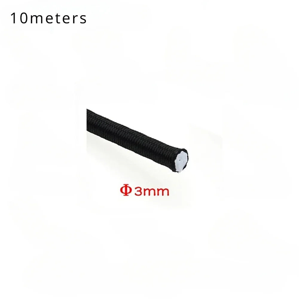 DIY Rubber Bands Elastic Band Sewing Accessories Clothing Straps Elastics Rope Black Crafts High Quality 3/4/5/6/8MM Apparel Peaceful Pleasures Health and Wellness 3mmx10m 10m 3-8mm