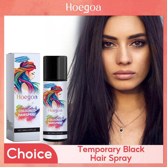 HOEGOA Temporary Gray Hair Coverage Color Spray – Instant Black Temporary Hair Color Spray Oasis Select