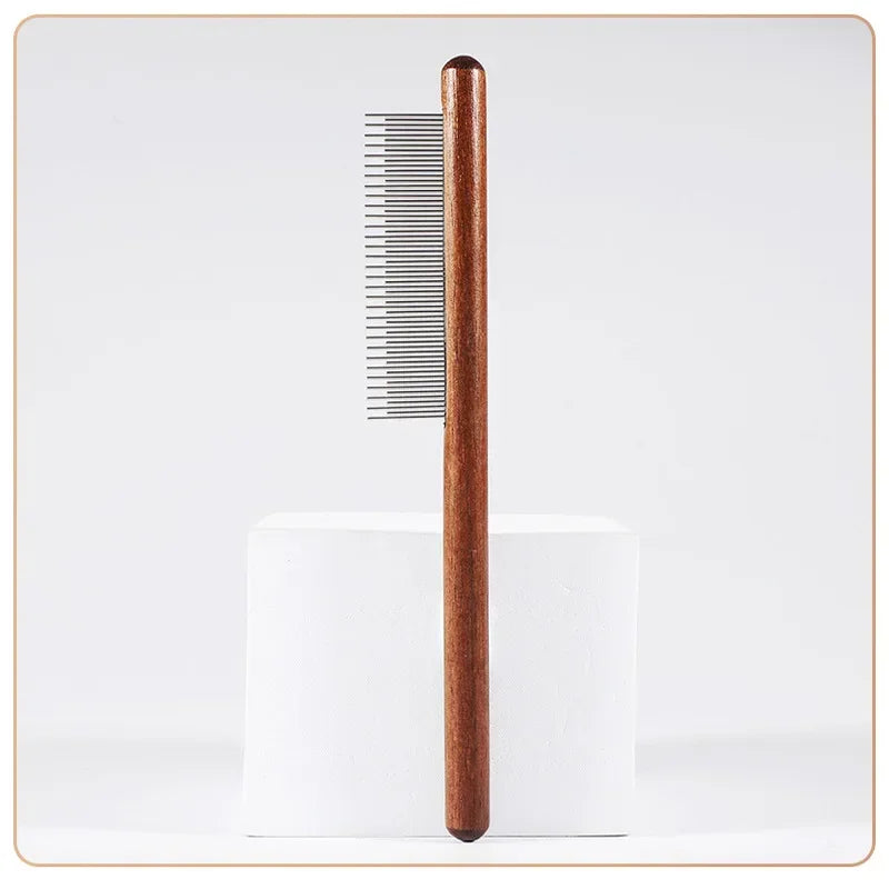 Wooden Pet Grooming Comb – Cat & Dog Detangling Brush
