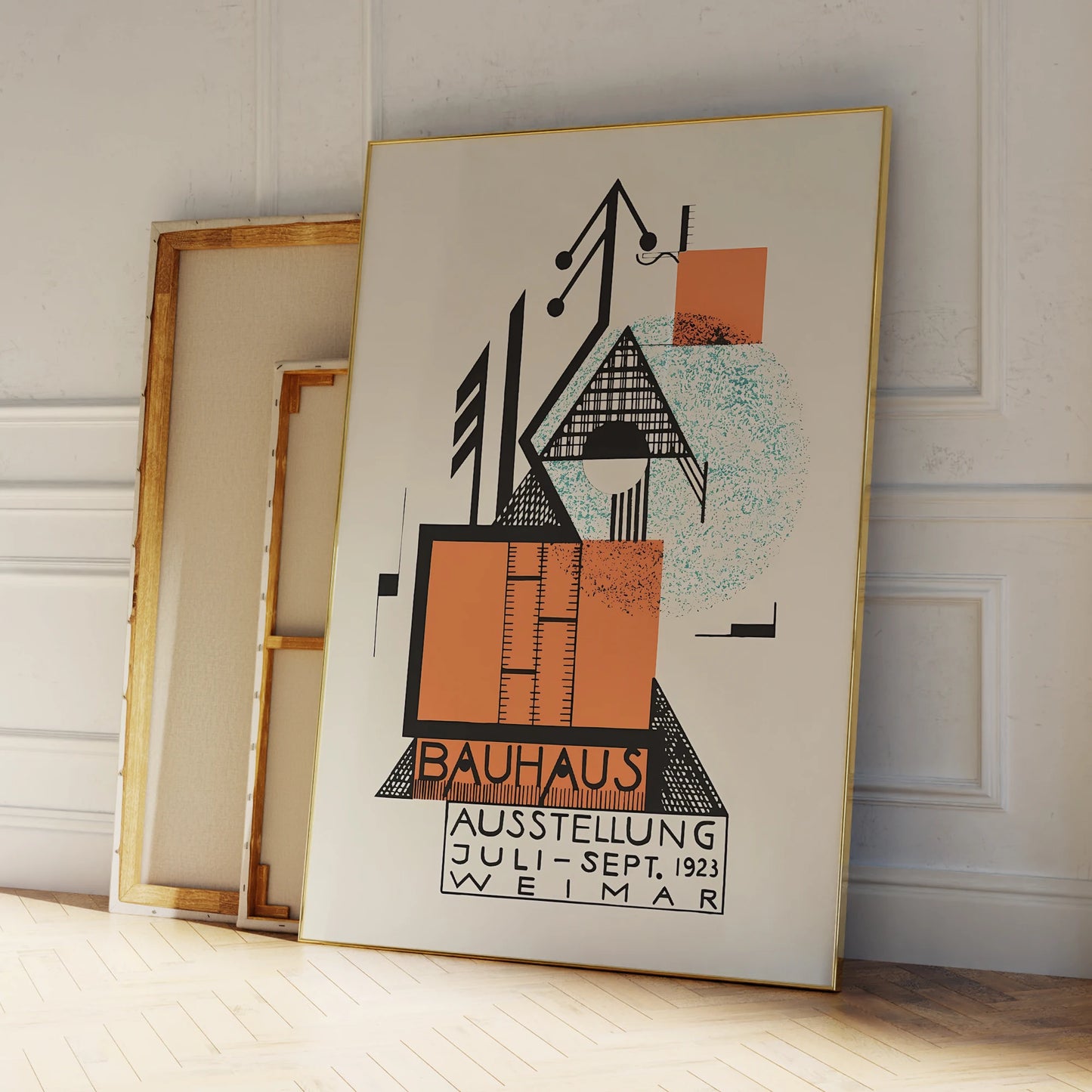 Bauhaus Ausstellung 1923 Framed Canvas Wall Art Print