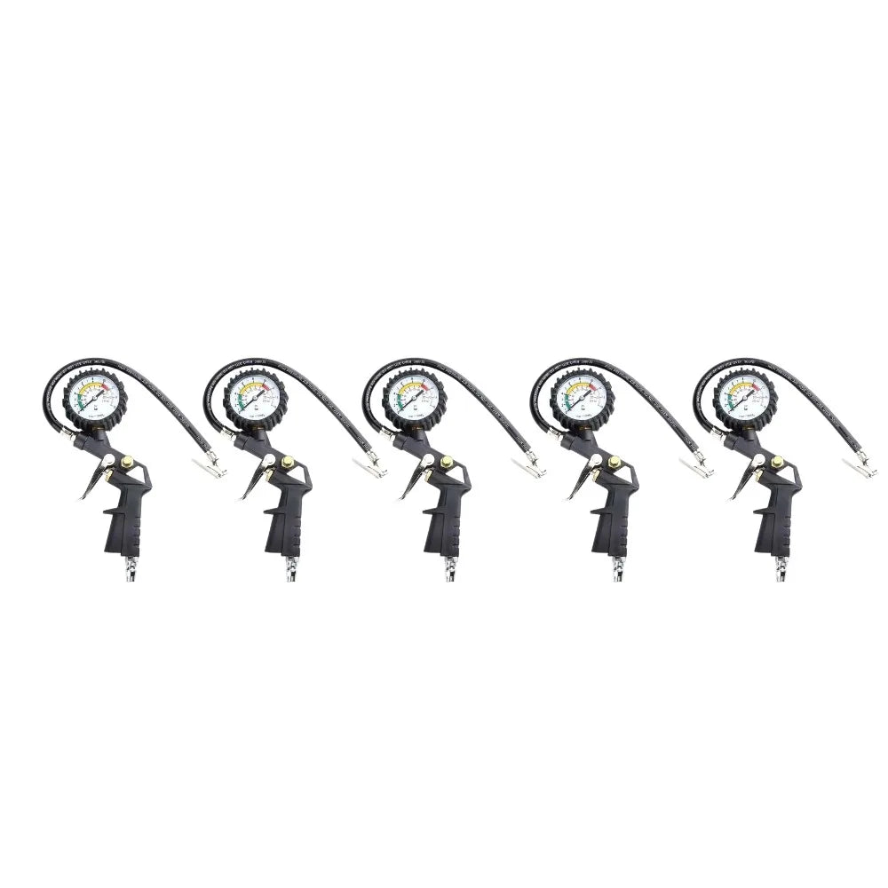 Auto Tire Pressure Gauge for Car and SUV Inflation Peaceful Pleasures Health and Wellness Black-5pcs