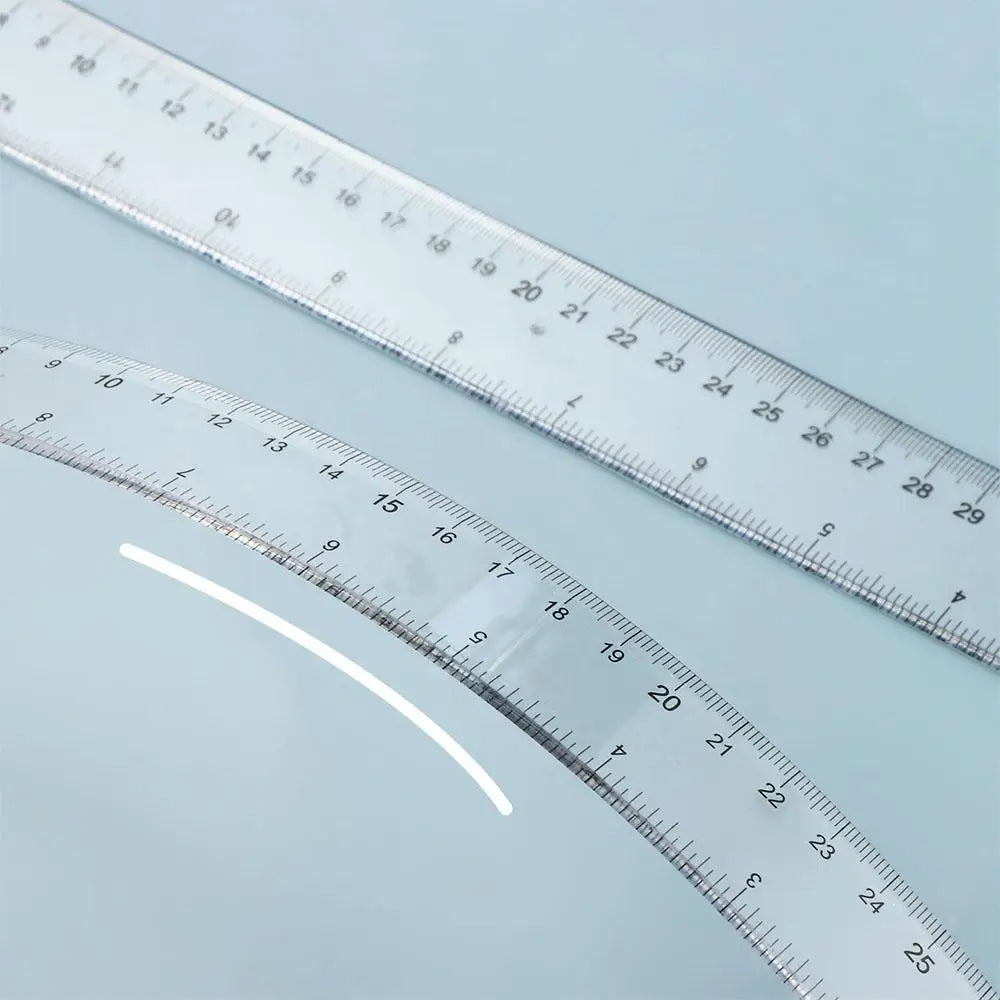 Stationery 15cm 20cm 30cm 40cm Straight Ruler Plastic Transparent Measuring Ruler Multifunction Drawing Ruler School Peaceful Pleasures Health and Wellness