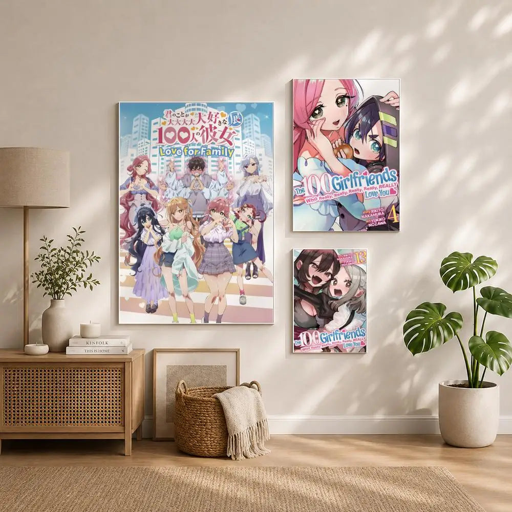 Anime Hyakkano HD Poster – Self-Adhesive Waterproof Wall Art Anime Wall Poster Peaceful Pleasures Health and Wellness
