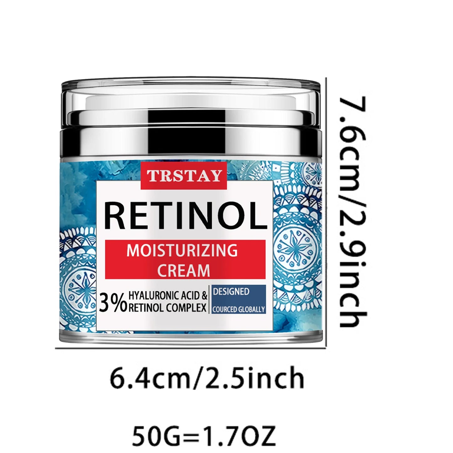 Retinol moisturizing face cream, mild and non irritating, moisturizes and nourishes the skin, leaving the skin soft and delicate Peaceful Pleasures Health and Wellness 50G