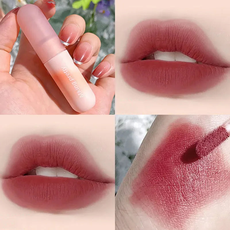 ZYXUAQIR Peach Pink Matte Liquid Lipstick | Velvet Lip Gloss