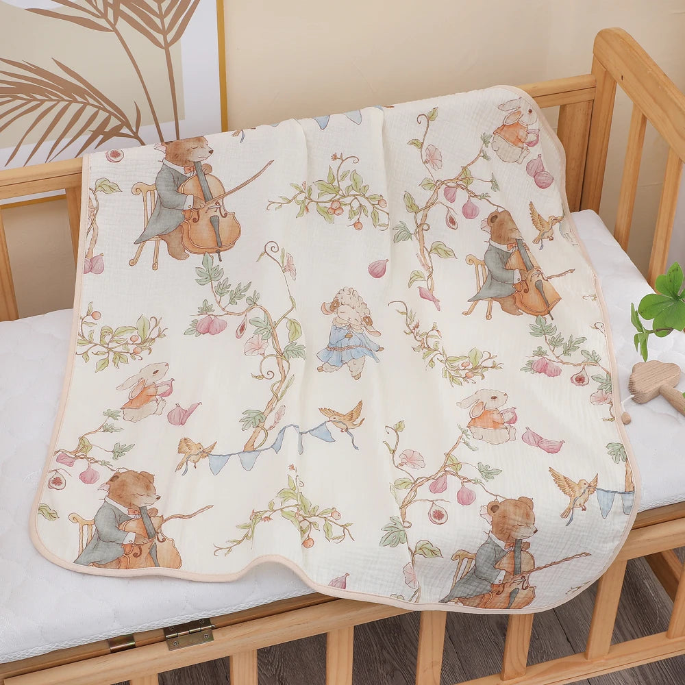 Newborn Baby Bath Towel | Soft Cotton Bamboo Gauze Blanket