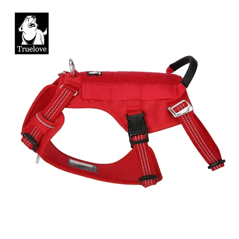 Truelove Escape Proof Pet Harness No Pull Reflective Adjustable Soft Padded Pet Vest Service Dog Harness Handle Climbing TLH7011 Peaceful Pleasures Health and Wellness Ribbon Red XL-chest 81-107CM spain