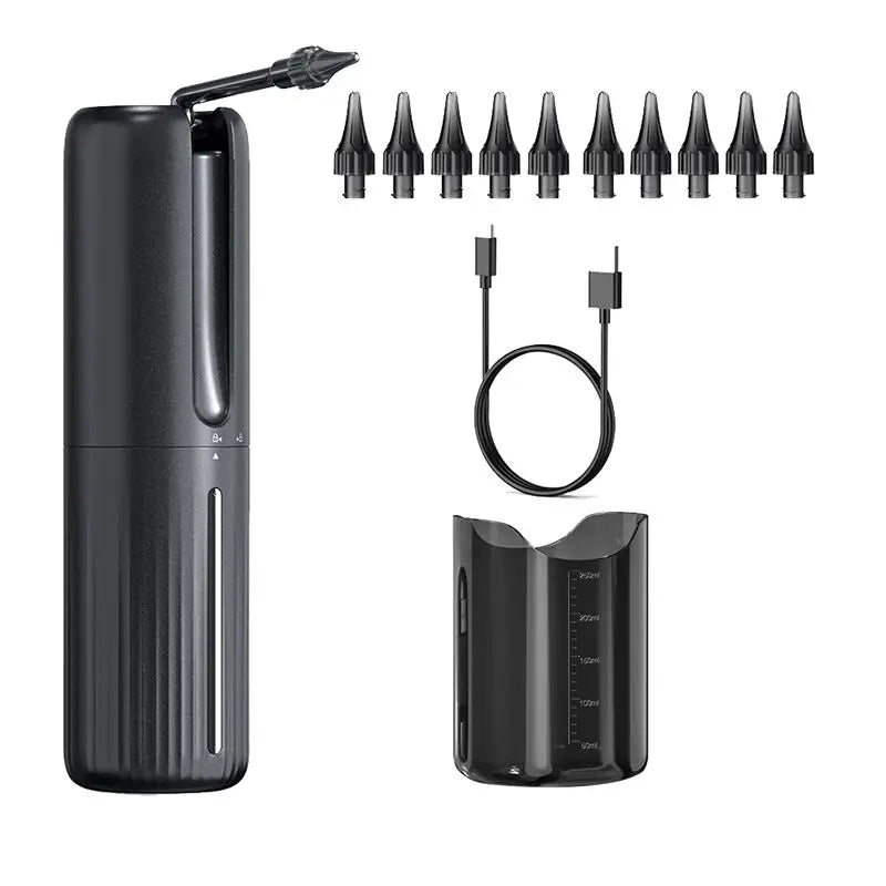 A36T-Ear Wax Removal Tool Water Powered Ear Cleaner Electric Ear Cleaning Kit With 10 Ear Tips Waterproof Peaceful Pleasures Health and Wellness Black NONE